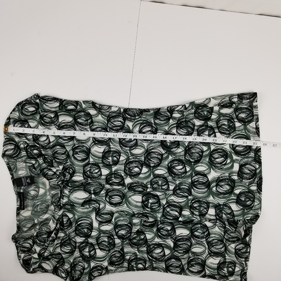 New York & Co short sleeve gathered jersey top M - Picture 6 of 7